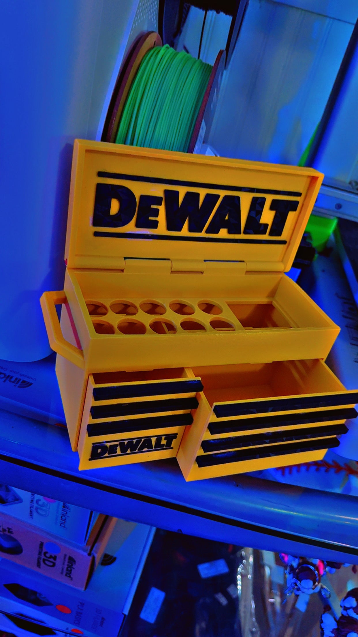 Desktop tool box organizer