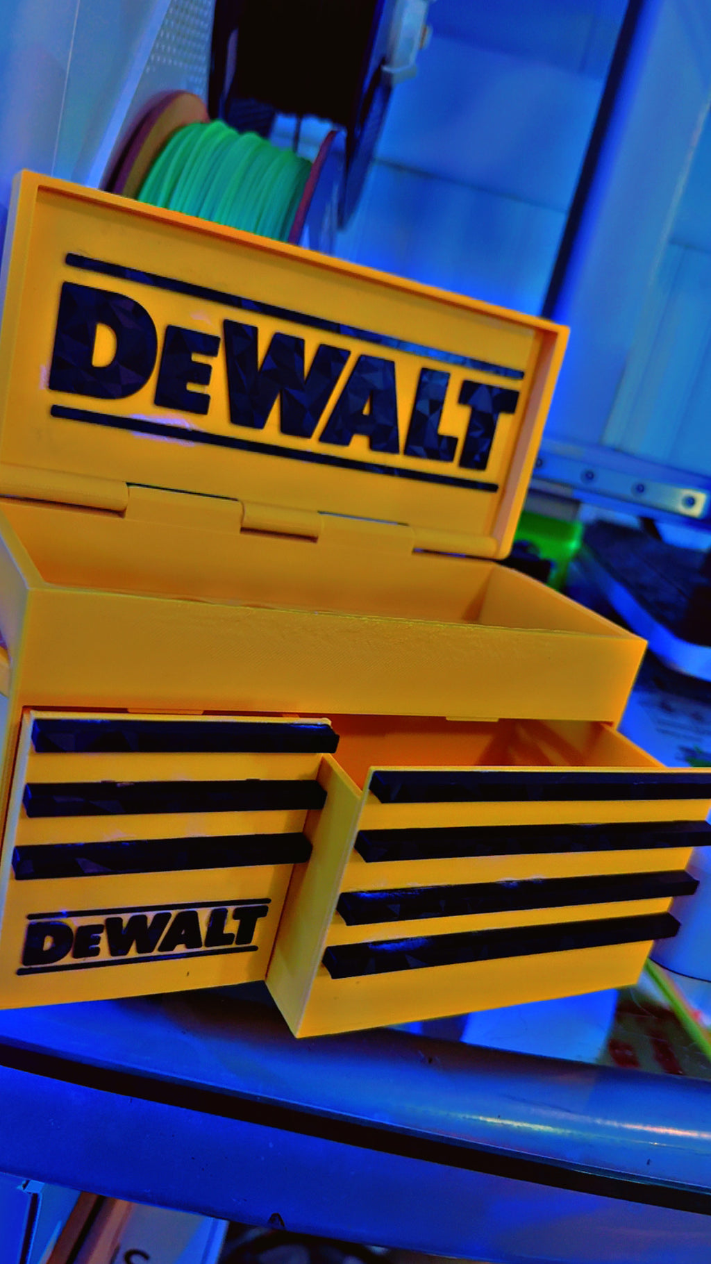 Desktop tool box organizer