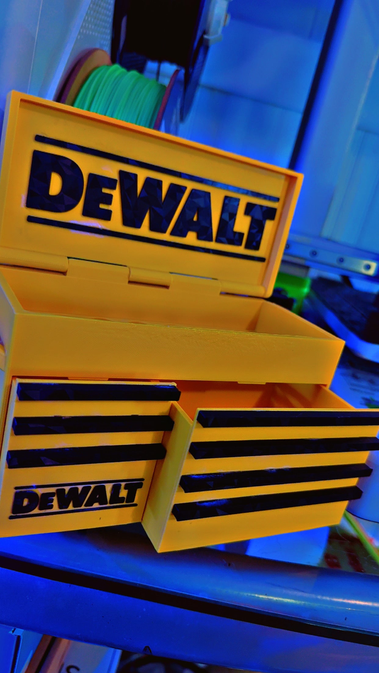 Desktop tool box organizer